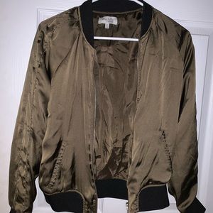 Navy green bomber jacket
